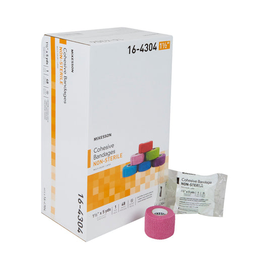 McKesson Self-adherent Closure Cohesive Bandage, 1-1/2 Inch x 5 Yard 16-4304