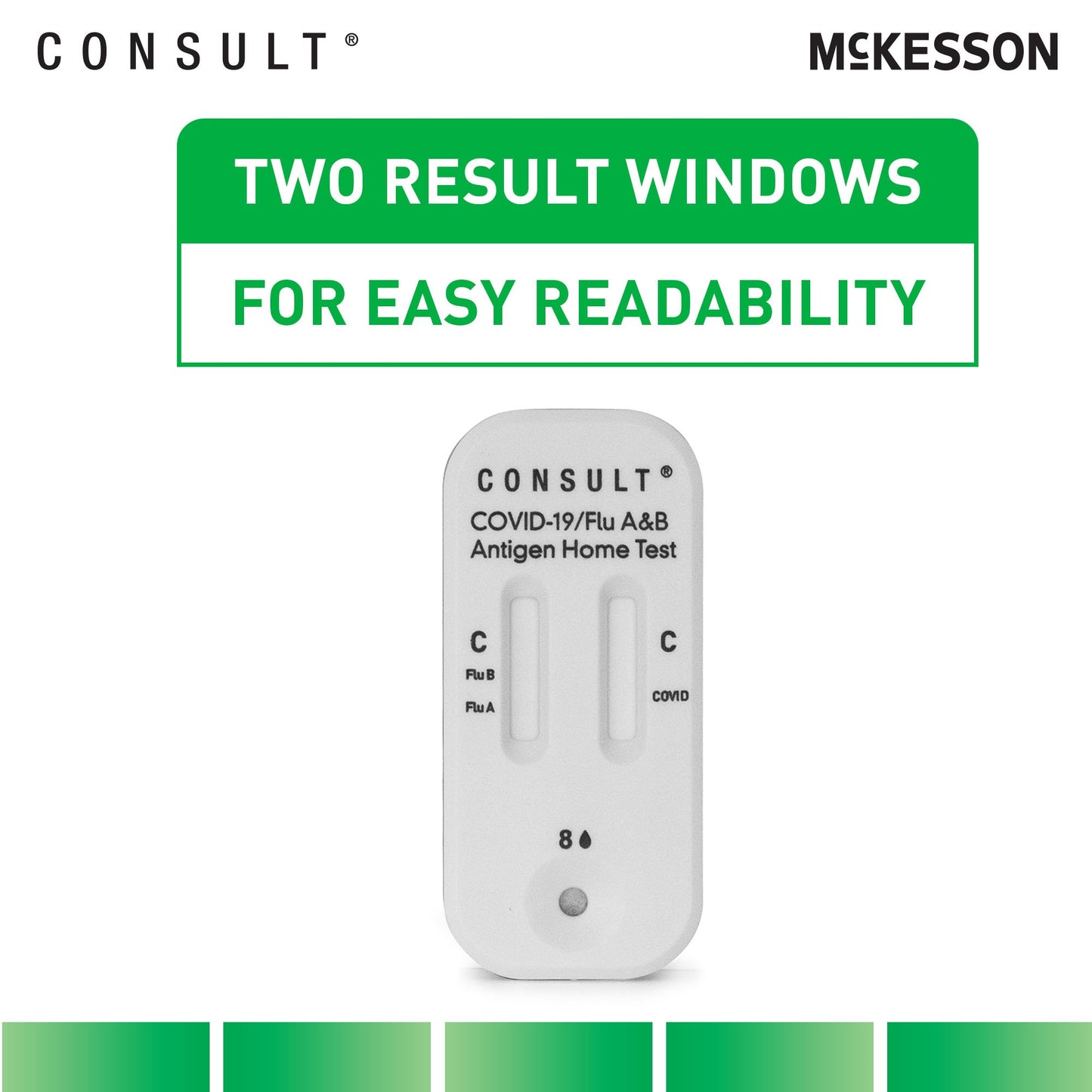 McKesson Consult® COVID-19/Flu A & B Antigen Home Test 535-COVFLUOTC