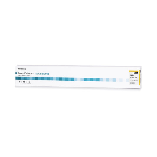 Foley Catheter McKesson 2-Way Coude Tip 5 cc Balloon 16 Fr. Silicone - 16-SFOL516C