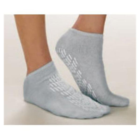 Slipper Socks Terry Treads® Unisex Adult Medium Double Tread Single Patient Use Blue - 46012-BLU