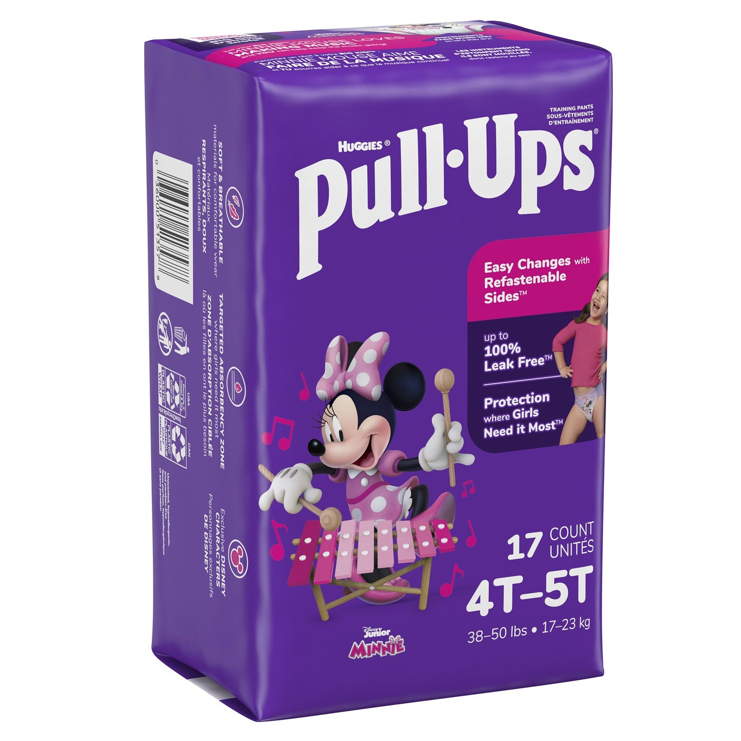 Female Toddler Training Pants Pull-Ups® Size 4T to 5T Disposable Moderate Absorbency - 51357