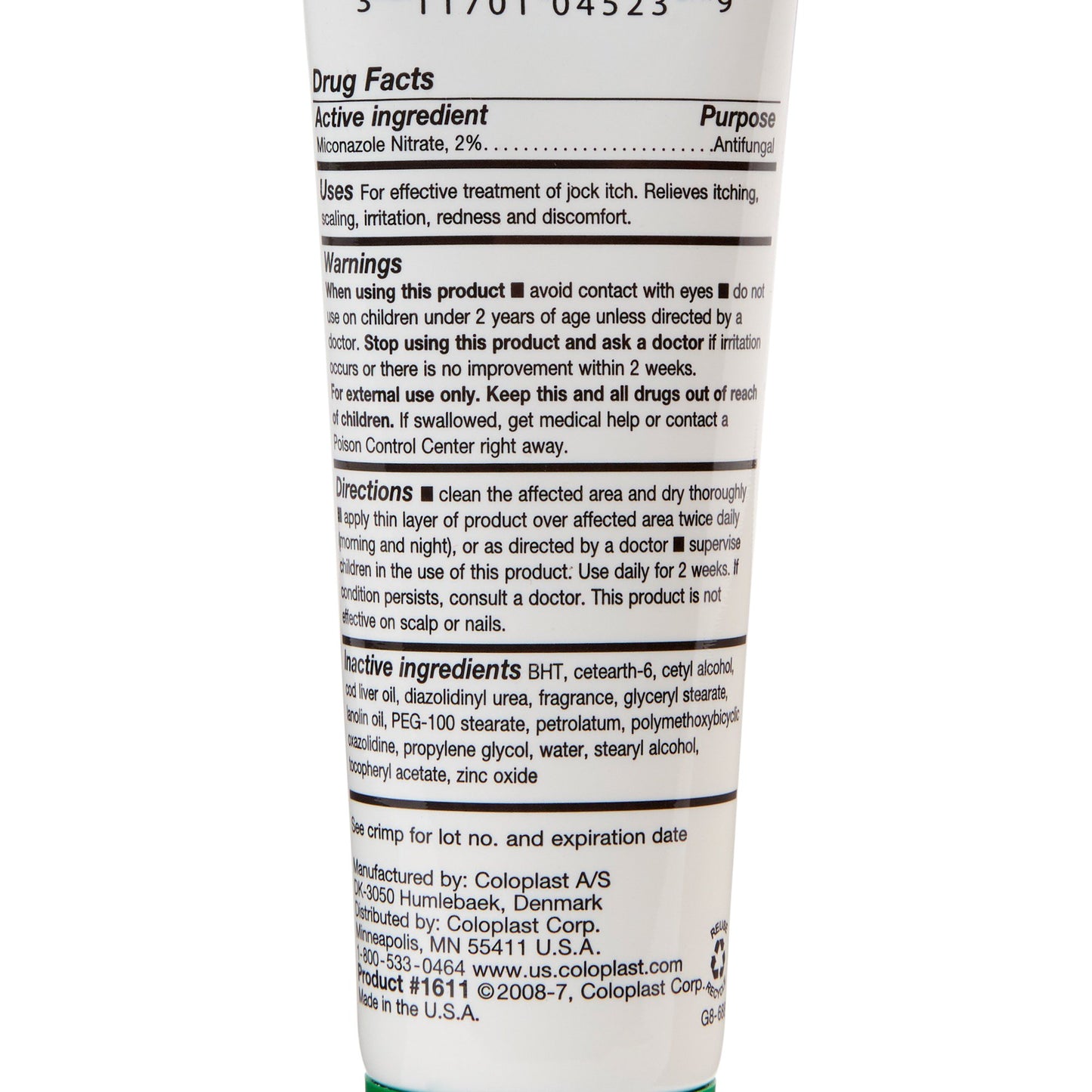 Baza® Antifungal Skin Protectant Cream, Scented, CHG-Compatible, 2-ounce tube COI1611