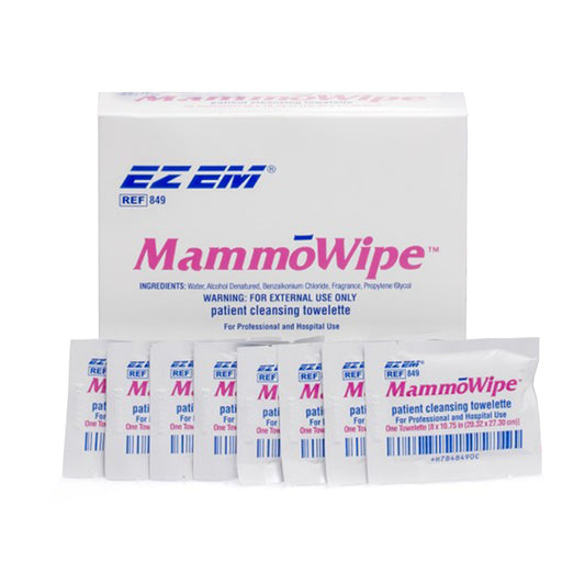 EZ EM Mammography Wipe 5x5in Scented Benzalkonium Chloride Ethyl Alcohol 600103 600103