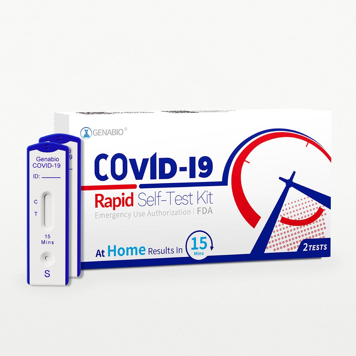 Genabio® COVID-19 at Home Rapid Self-Test Kit, Two Tests per Pack RA9-E00302