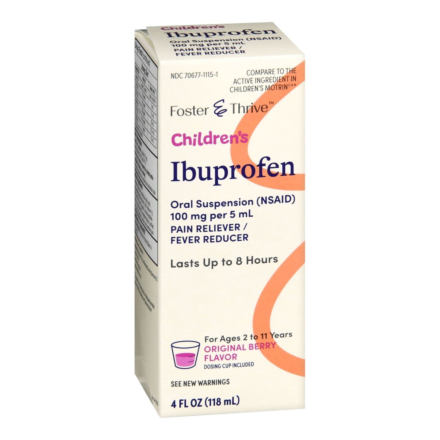 Foster & Thrive™ Children's Ibuprofen Oral Suspension Original Berry, 4 ounces 70677111501