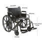 McKesson Bariatric Wheelchair, 22 Inch Seat Width 146-STD22ECDDA-SF