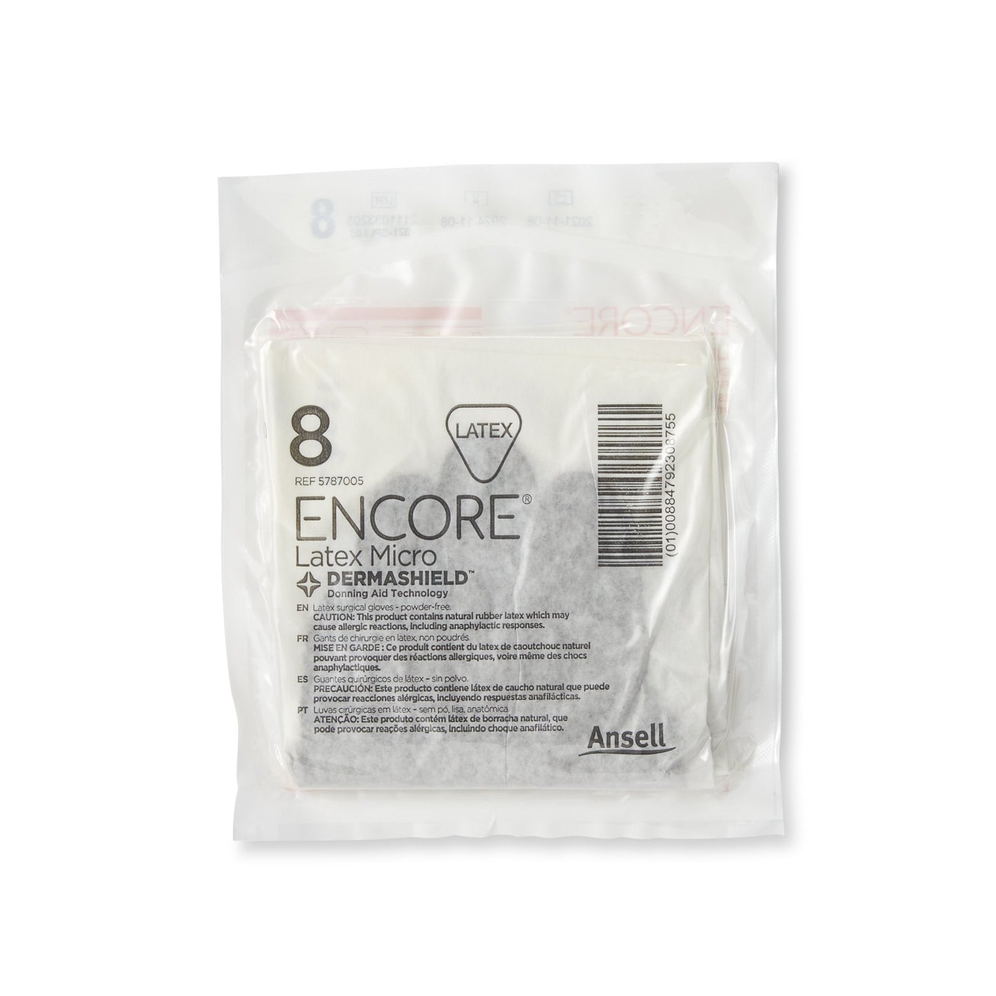 Encore® Latex Micro Surgical Glove, Size 8, Brown 5787005