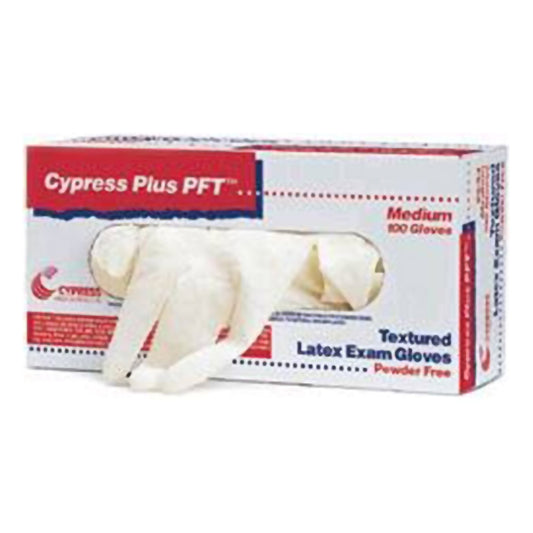 Cypress Plus® PFT Latex Exam Glove, Large, Ivory 23-96