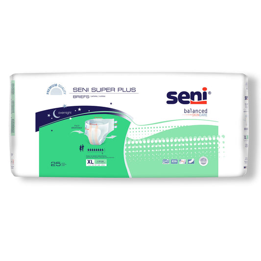 Unisex Adult Incontinence Brief Seni® Super Plus X-Large Disposable Heavy Absorbency - S-XL25-BP1