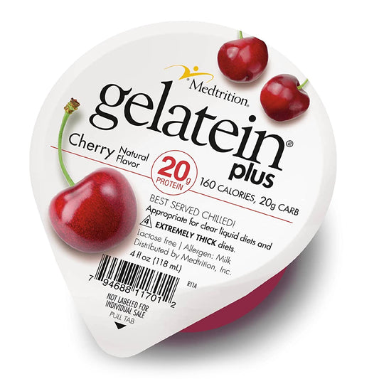 Gelatein® Plus Cherry High Protein Gelatin, 4-ounce cup 11701