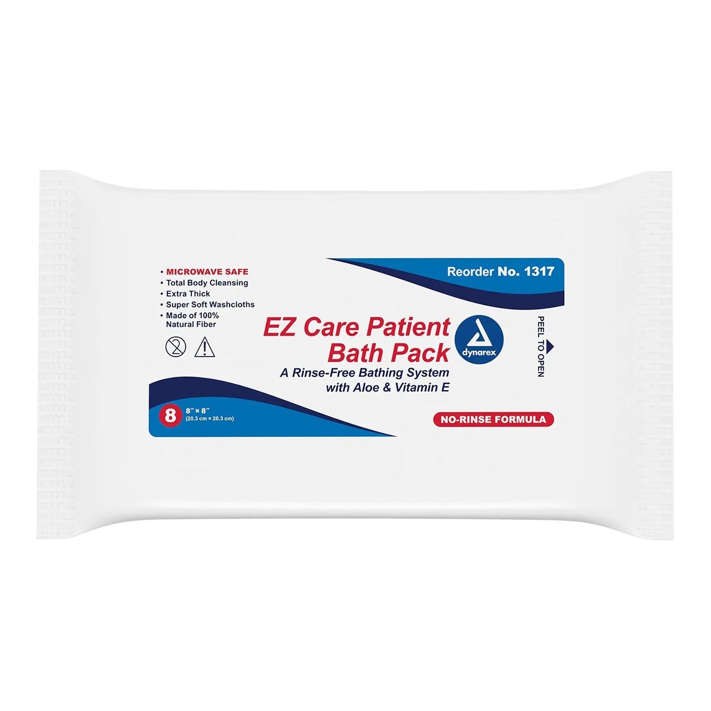 Rinse-Free Bath Wipe Ez Care™ Soft Pack Scented 8 Count - 1317