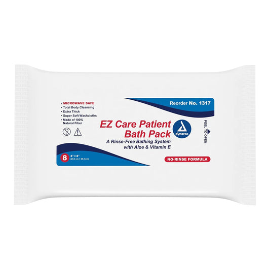 Rinse-Free Bath Wipe Ez Care™ Soft Pack Scented 8 Count - 1317