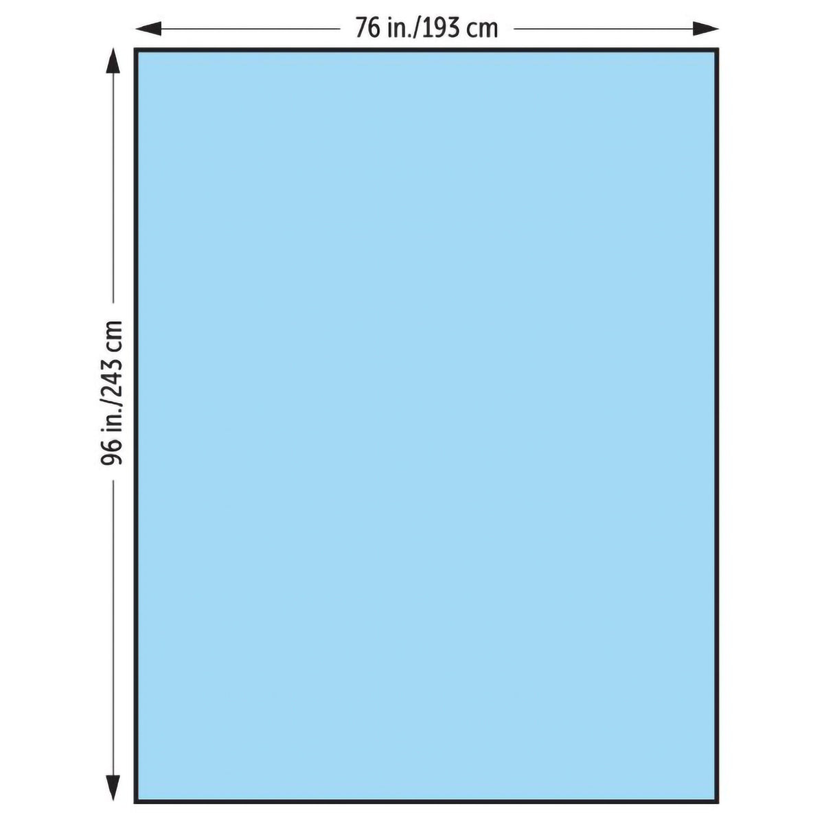 Halyard Blue General Purpose Drape, 76 x 96 Inch
