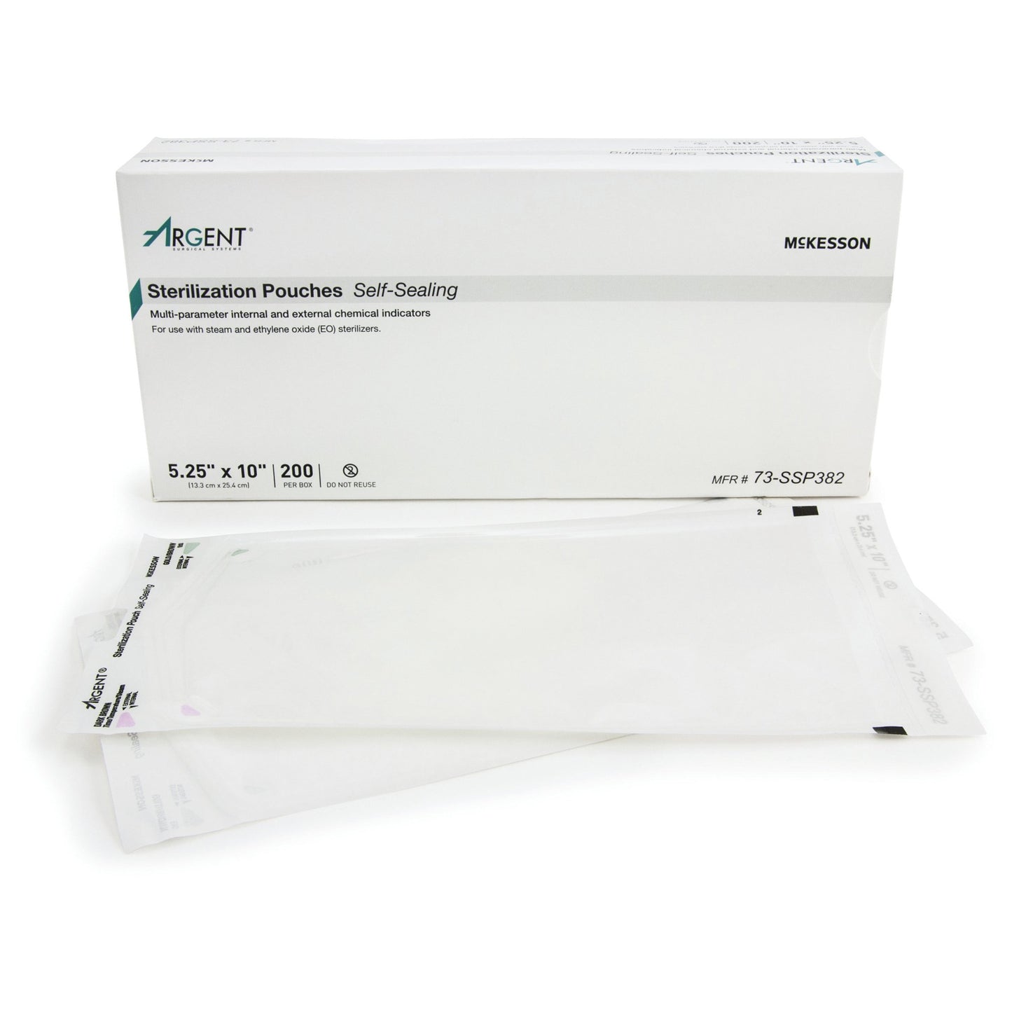 McKesson Argent® Sure-Check® Sterilization Pouch, 5-1/4 x 10 Inch 73-SSP382