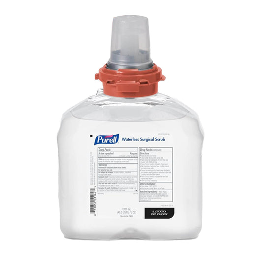 Waterless Surgical Scrub Purell® 1,200 mL Dispenser Refill Bottle 70% Strength Ethyl Alcohol NonSterile - 5485-04