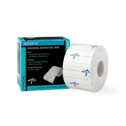 Water Resistant Dressing Retention Tape with Liner MedFix™ White 2 Inch X 11 Yard Nonwoven NonSterile - MSC4002