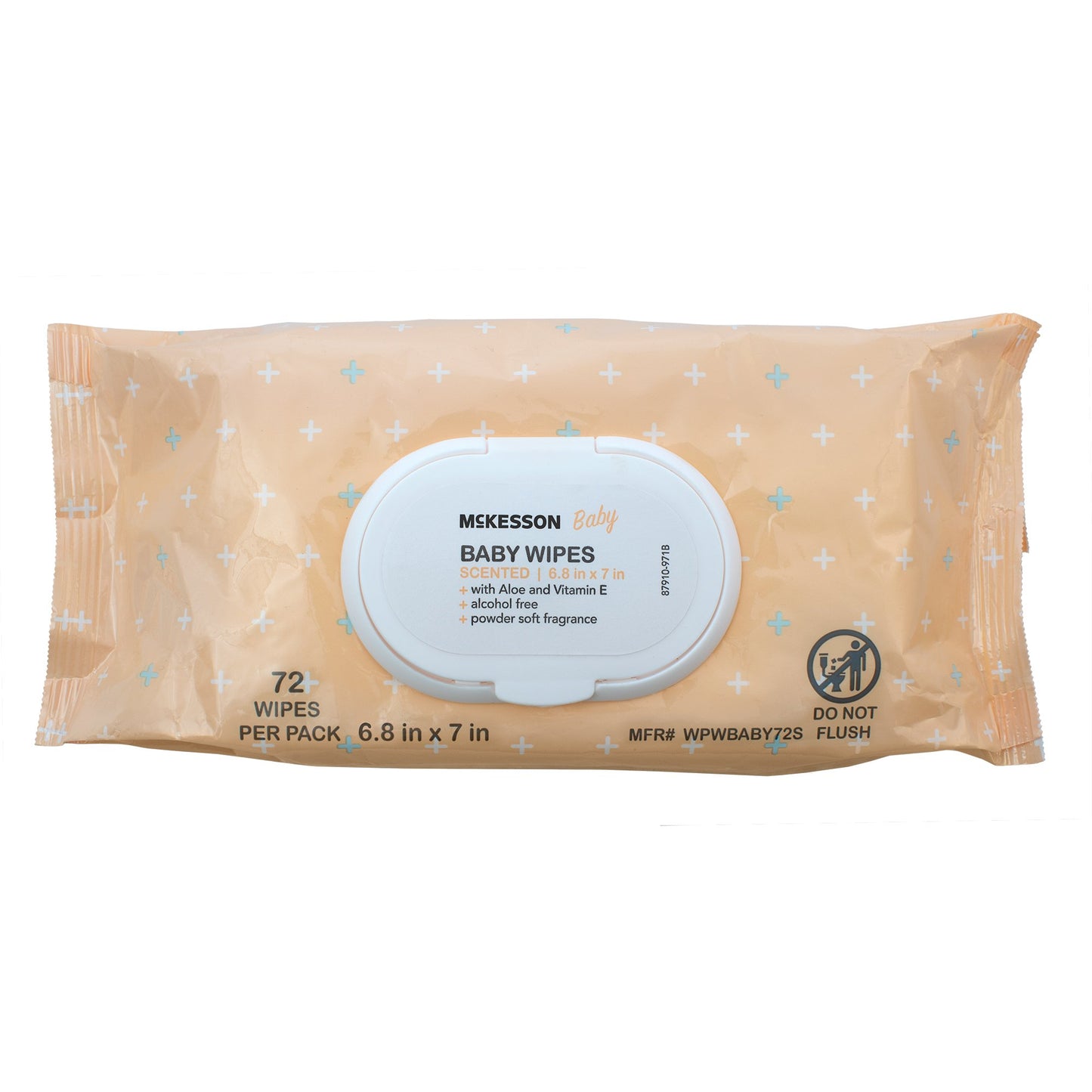 McKesson Powder Soft Scent Baby Wipe, Soft Pack WPWBABY72S
