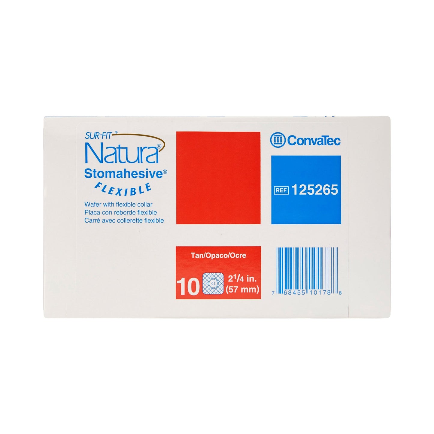 Sur-Fit Natura® Colostomy Barrier With 1 3/8-1¾ Inch Stoma Opening, Tan 125265