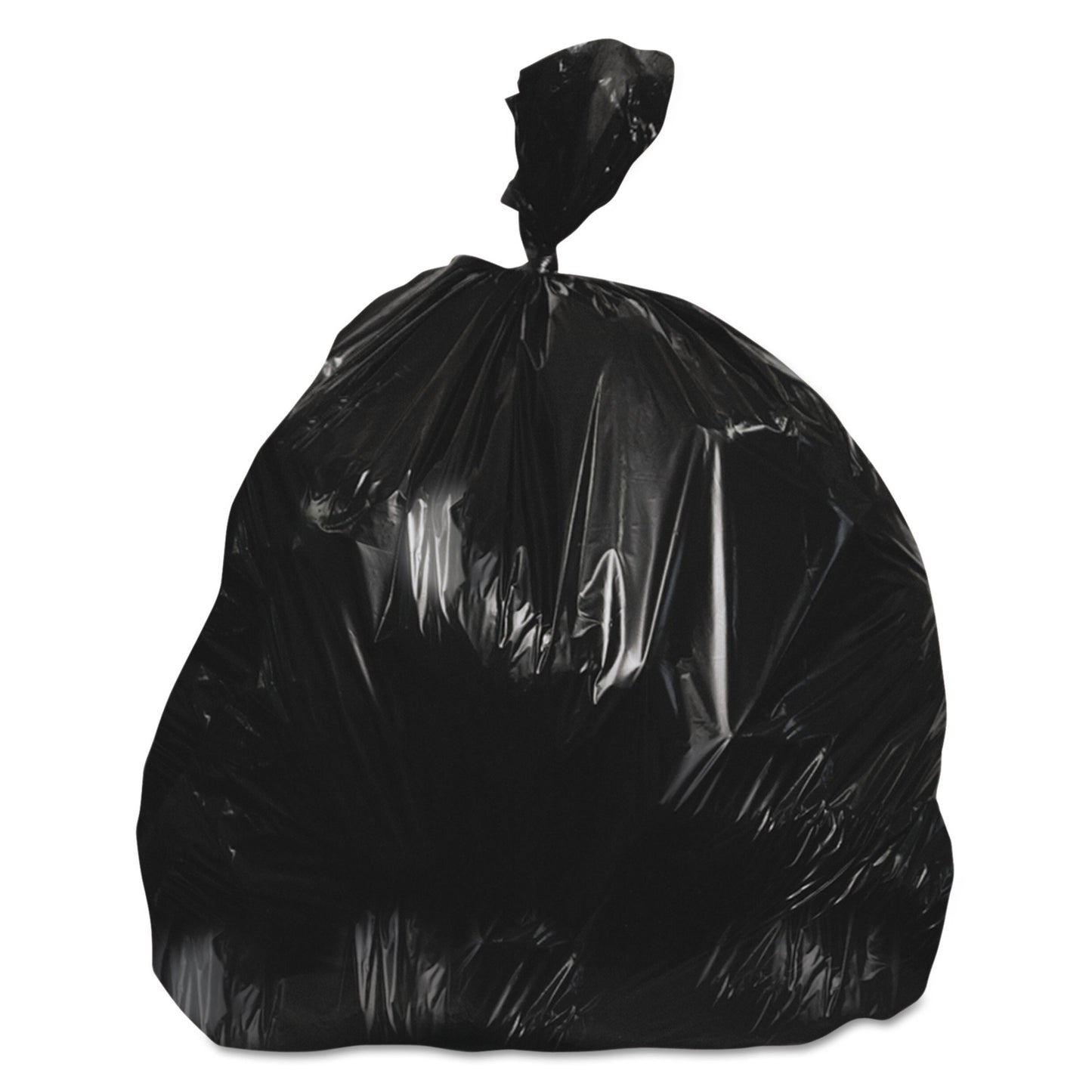 Trash Bag Colonial Bag 7 gal. Black LLDPE 0.35 mil 20 X 21 Inch X-Seal Bottom Flat Pack - CBB21L