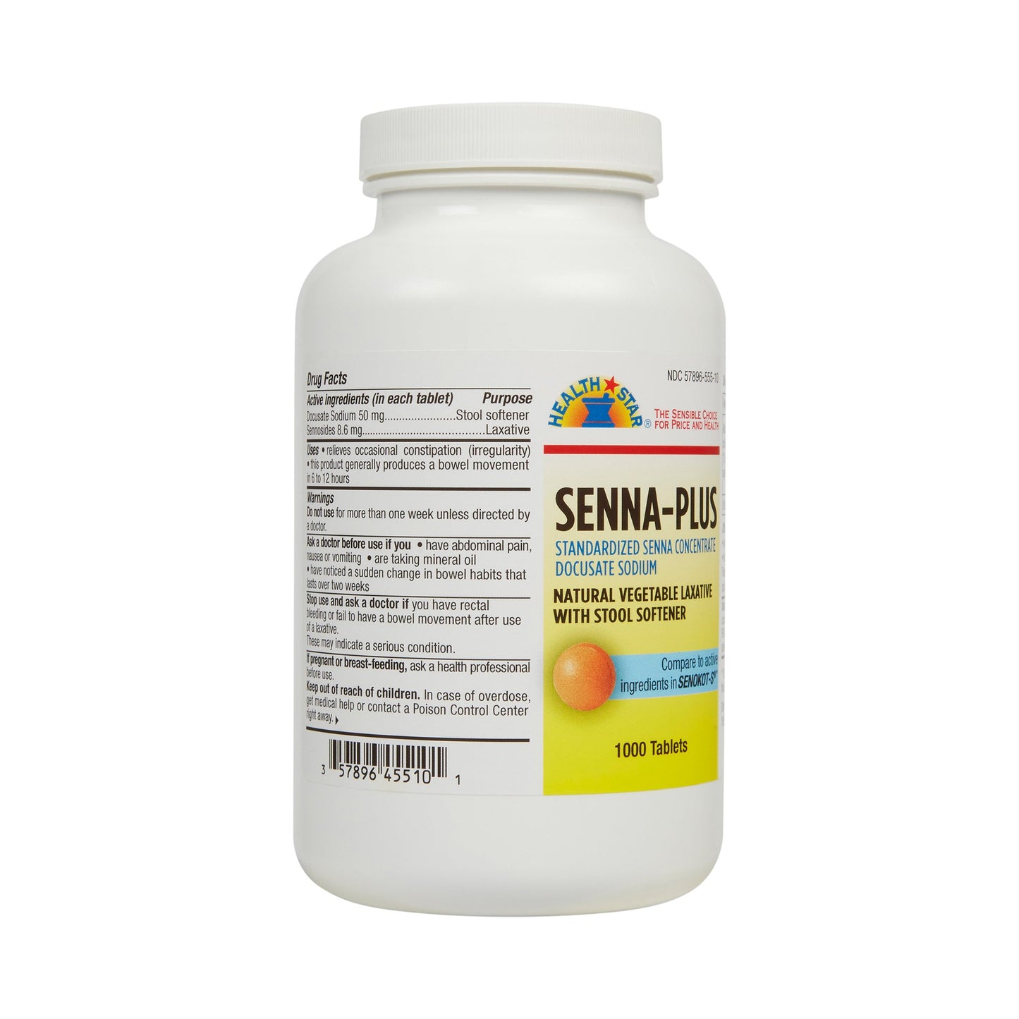 Geri-Care® Senna Plus Docusate Sodium / Sennosides Stool Softener 455-10-HST