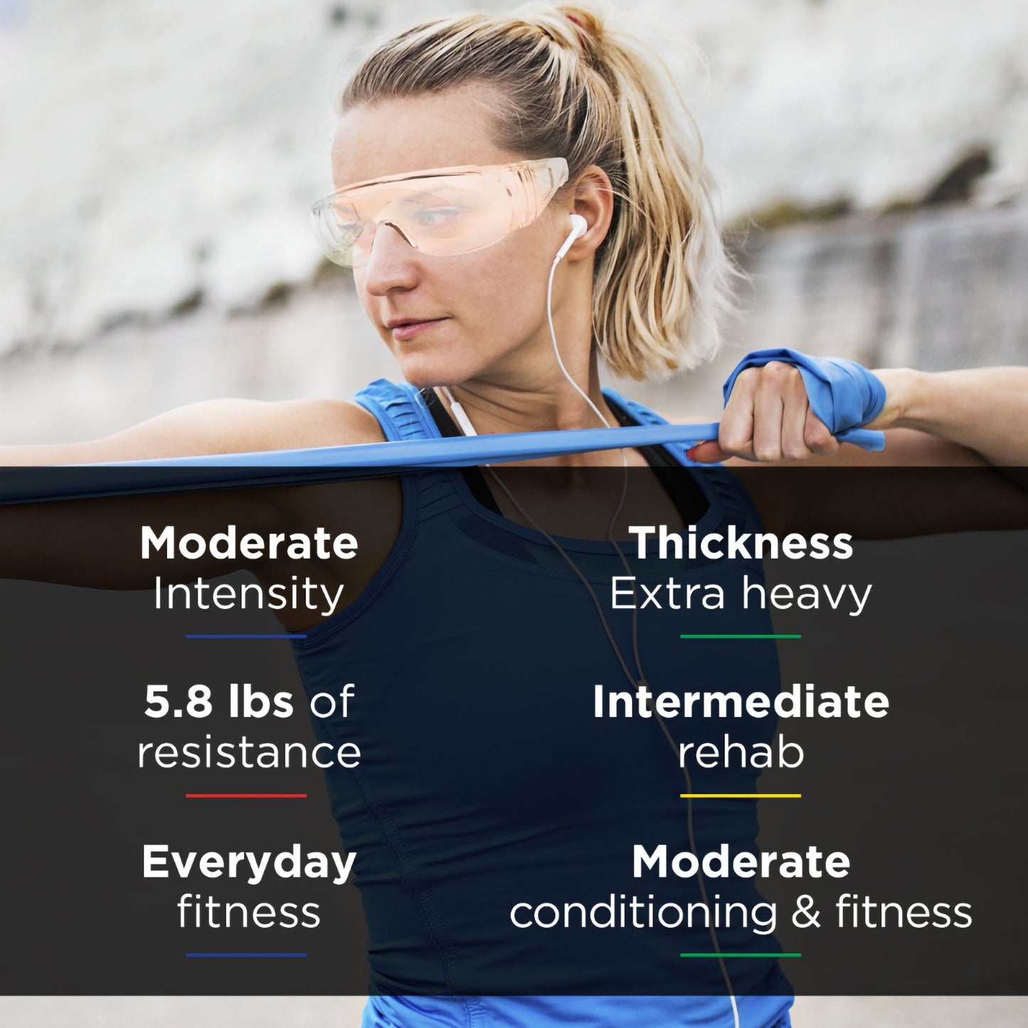 TheraBand® Exercise Resistance Band, Blue, 6 Inch x 25 Yard, X-Heavy Resistance 81234772