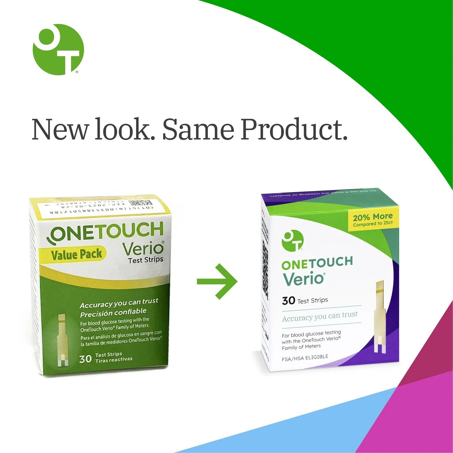 Blood Glucose Test Strips Verio 30 Strips per Pack 024183