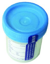 Specimen Container DuoClick™ 53 mm Opening 90 mL (3 oz.) Screw Cap Patient Information Sterile - ES243522