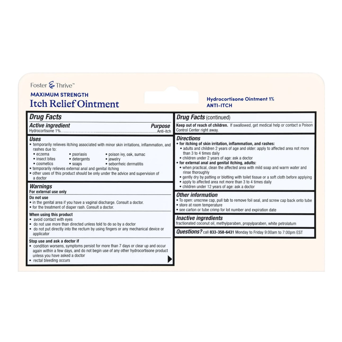 Foster & Thrive™ Hydrocortisone Ointment 70677121401