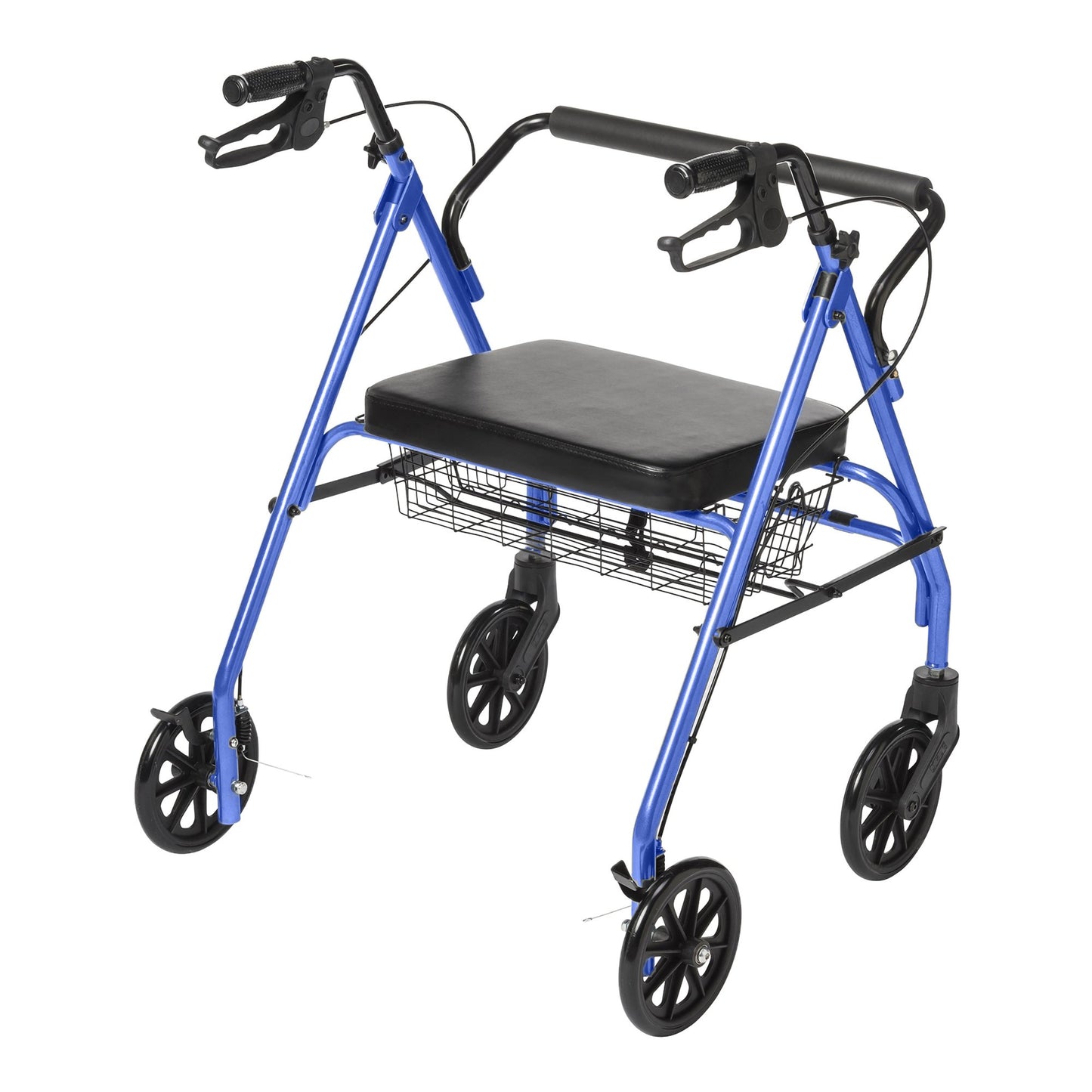 McKesson Bariatric Blue Folding Steel Four-Wheel Rollator 146-10215BL-1
