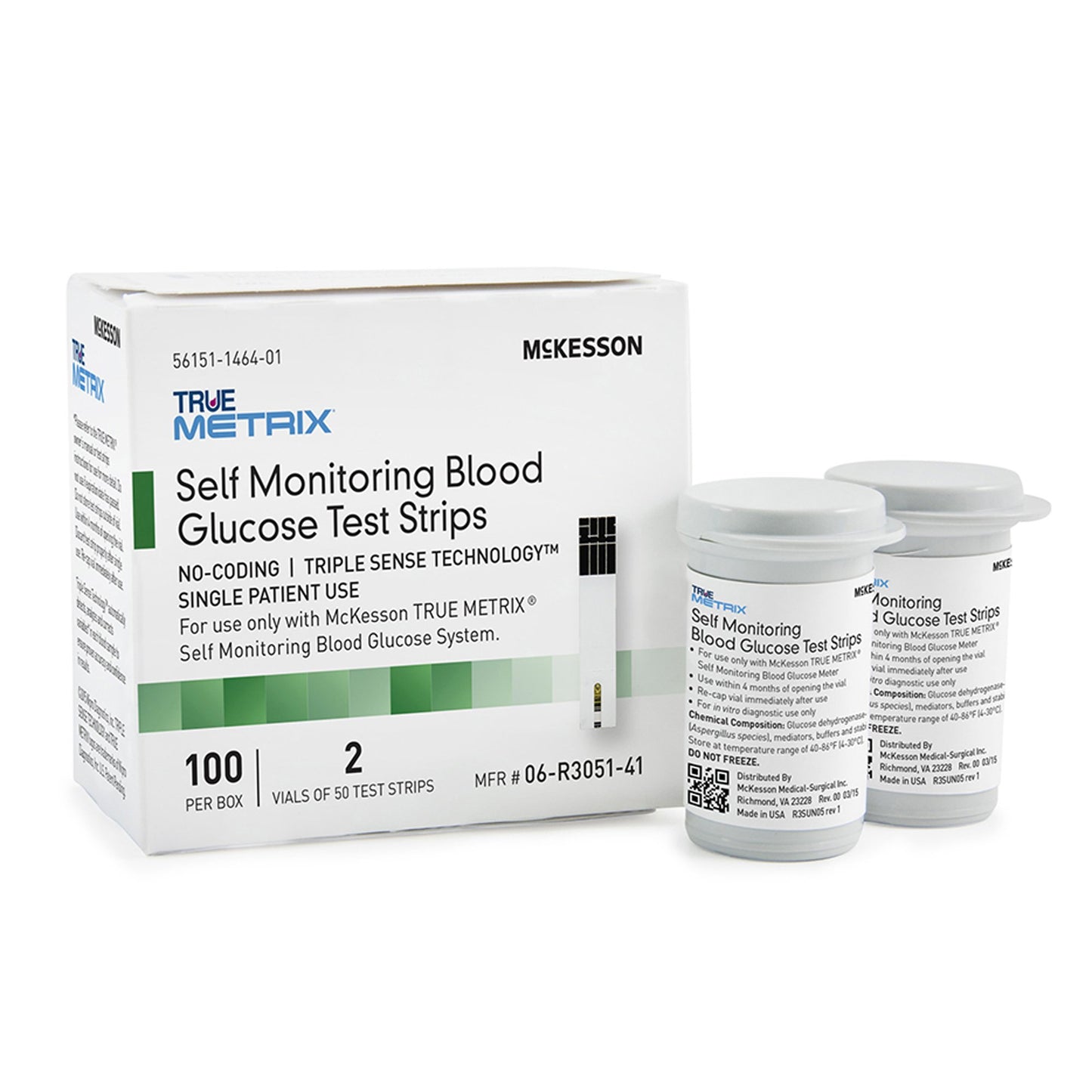 Blood Glucose Test Strips McKesson TRUE METRIX® 100 Strips per Pack - 06-R3051-41