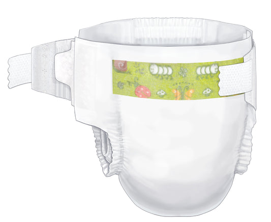 Unisex Baby Diaper Cardinal Health™ Wings™ Size 3 / Medium Disposable Heavy Absorbency - 80028A