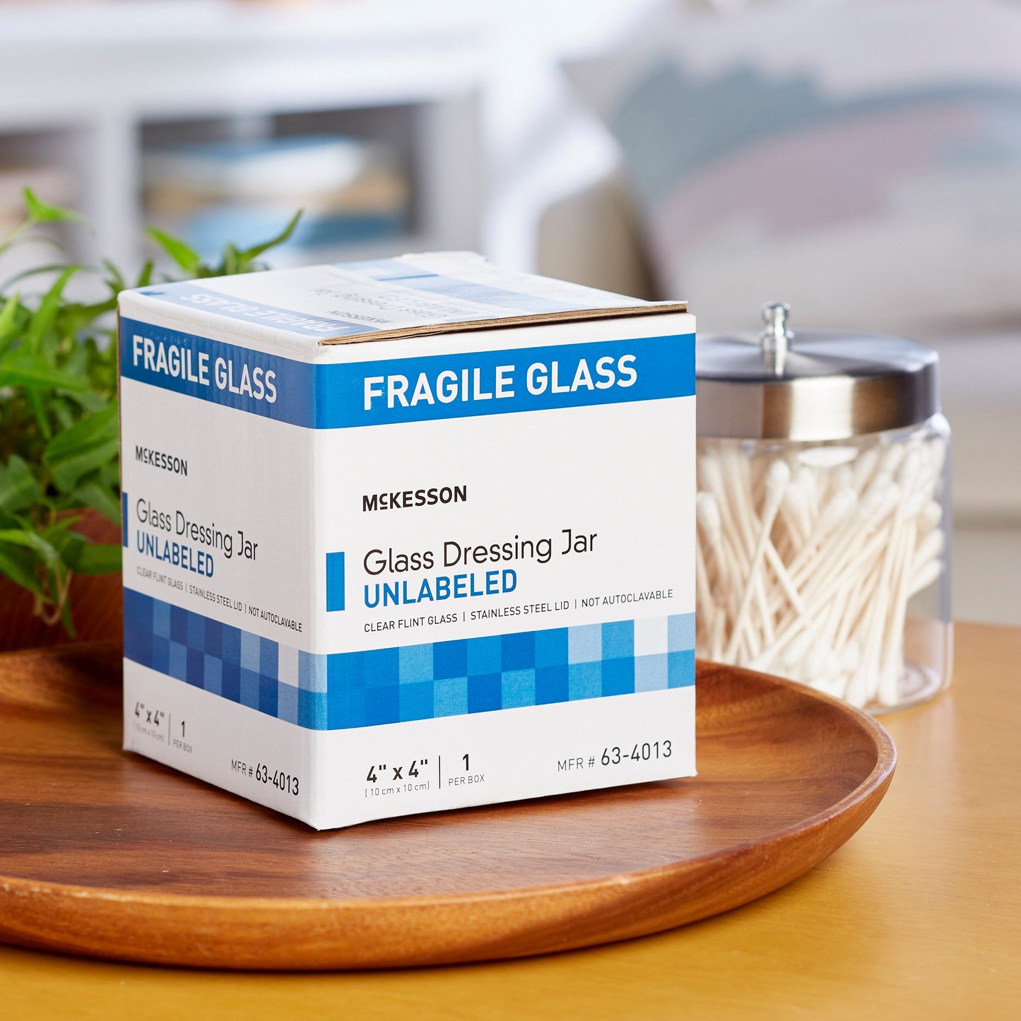 McKesson Glass Unlabeled Sundry Jar, 4 x 4 in 63-4013