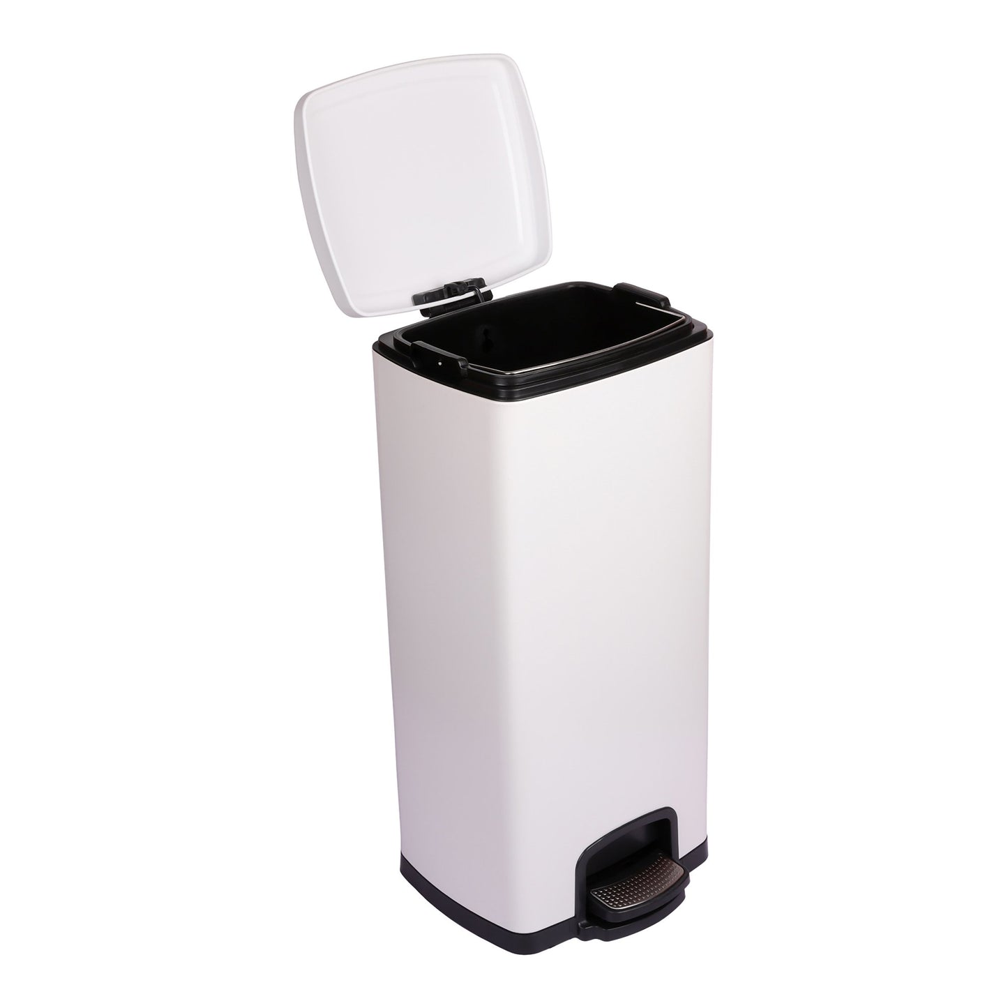 McKesson White Square Step-On Trash Can, 8 gallon 16-35266