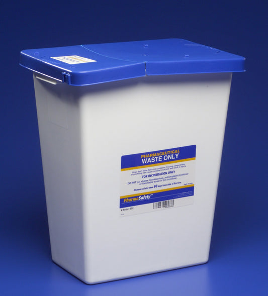 Cardinal PharmaSafety Pharmaceutical Waste Container, 12 Gallon, 18 x 12 x 18 Inch 8860-, Case of 10