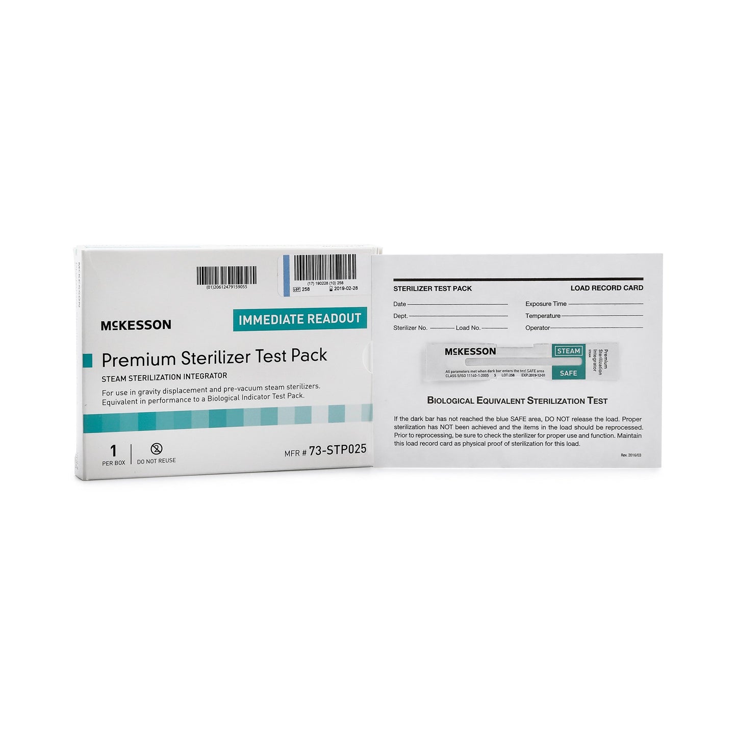 McKesson Brand McKesson Sterilization Chemical Integrator Pack 73-STP025, 1 Each