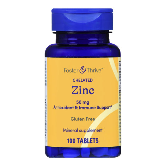 Foster & Thrive™ Chelated Zinc 50 mg Tablets 01093995688