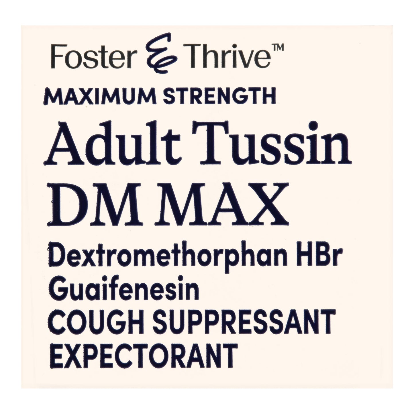 Foster & Thrive™ Adult Tussin DM Max Liquid, Raspberry & Menthol 70677103601