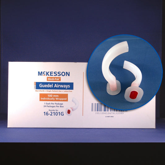 Guedel Oropharyngeal Airway McKesson Black 60 mm Length Size 6 NonSterile Pediatric - 16-261G