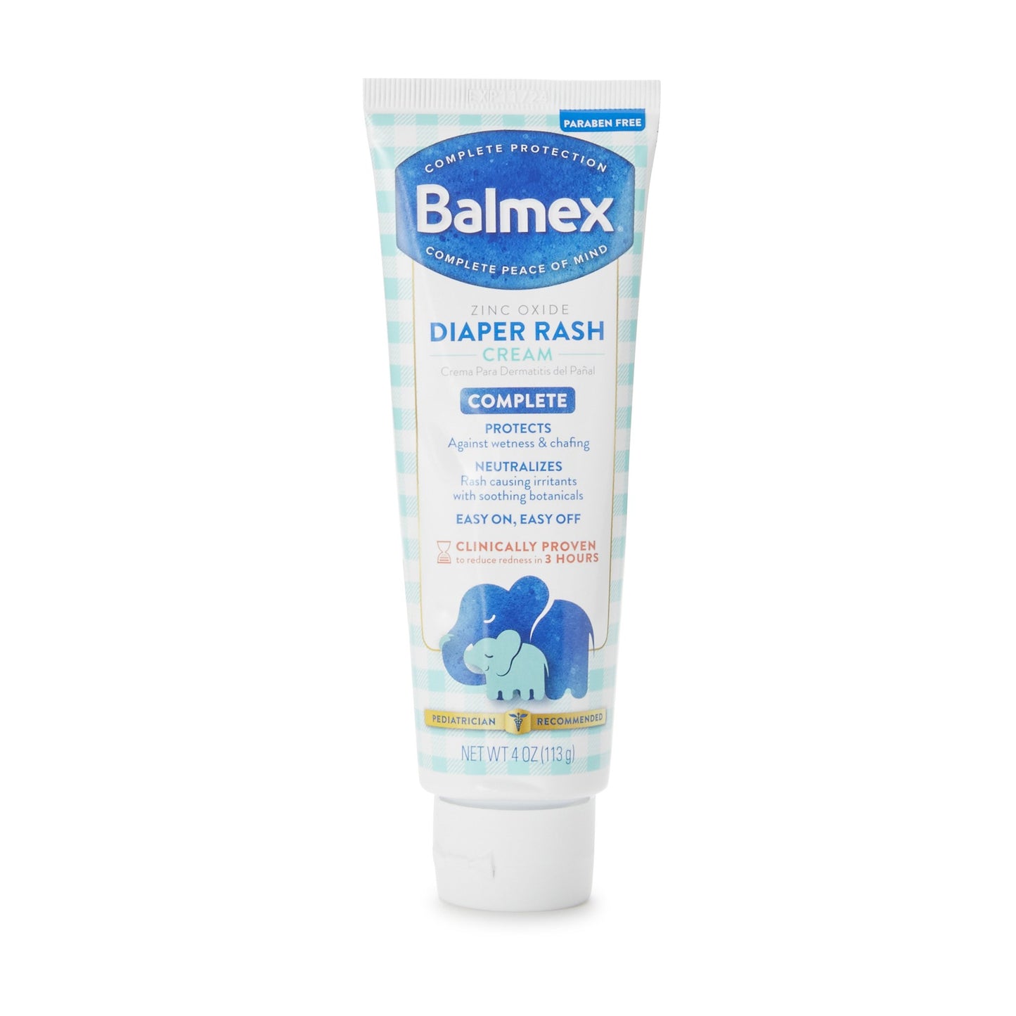 Balmex® Zinc Oxide Complete Diaper Rash Cream, 4-ounce tube 4100