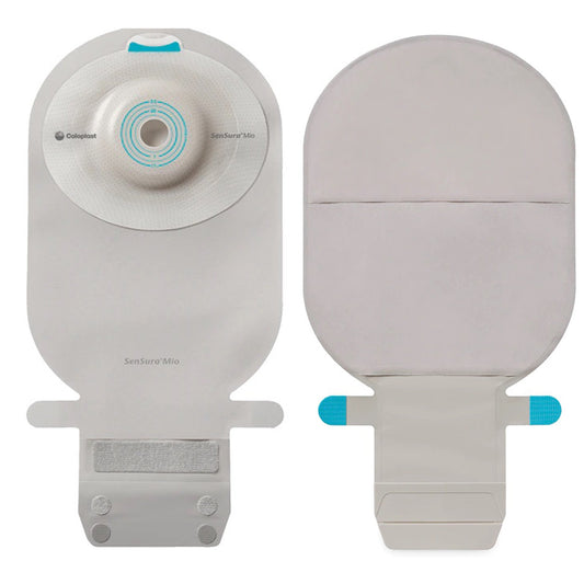 Ostomy Pouch SenSura® Mio Convex One-Piece System 11 Inch Length, Maxi Deep Convex, Pre-Cut 13/16 Inch Stoma Drainable - 16760