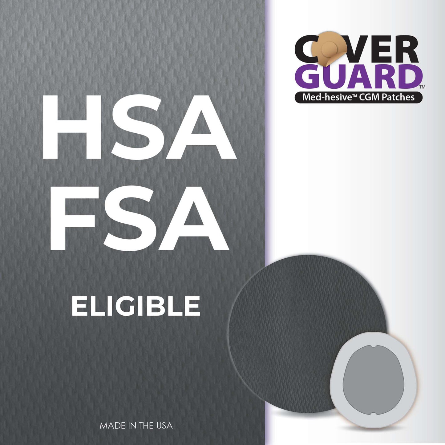 Sensor Overpatch CoverGuard Black For Dexcom G7 Sensor 101-201B