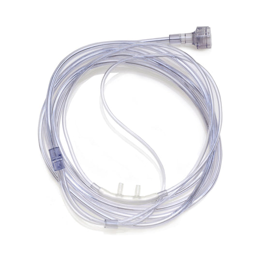 Nasal Cannula Softech® Adult Straight Prong / Flared Tip 7 Foot O2 Line - HUD1822