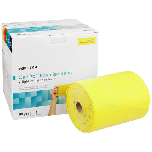 McKesson Brand McKesson Exercise Resistance Band, Yellow, 5 Inch x 50 Yard, X-Light Resistance 169-5221, 1 Each