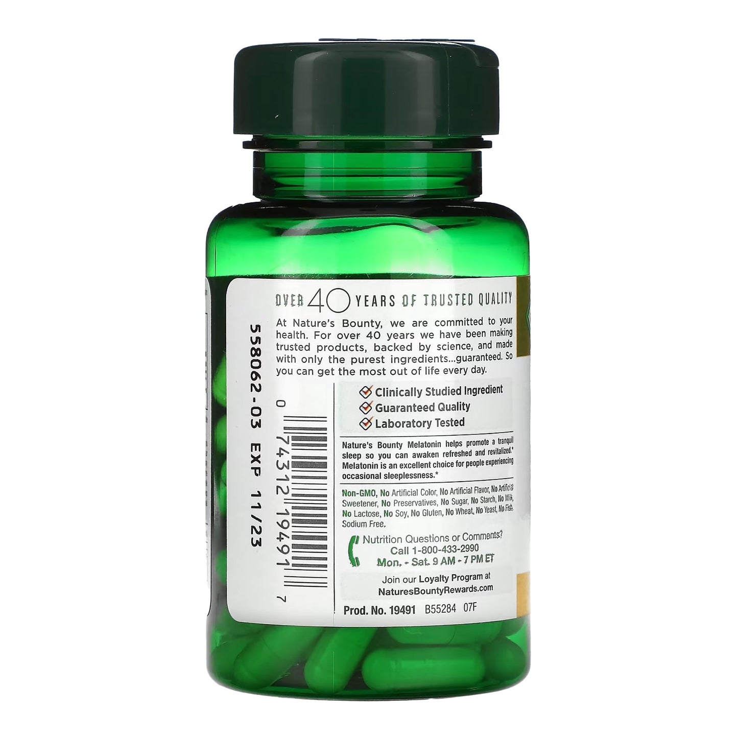 Nature's Bounty® Melatonin 10 mg Capsules 07431219491