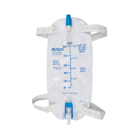 Teleflex LLC Easy Tap Urinary Leg Bag, 500mL 452919, Box of 48
