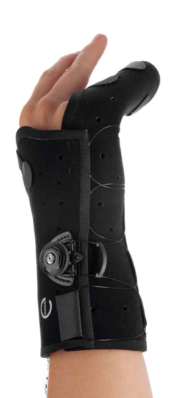 Boxer Fracture Brace Exos® Thermoformable Polymer Left Hand Black Large - 325-61-1111