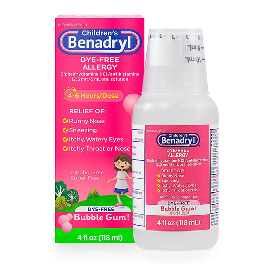 Children's Benadryl® Bubble Gum Flavor Children's Allergy Relief 50580053501
