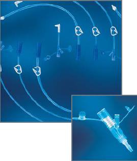 Medication Feeding Tube Set MIC-Key 2 Inch, With SECUR-LOK Right Angle Connector and 2 Port "Y" - 0122-02
