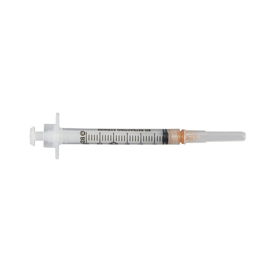 Safety Hypodermic Syringe with Needle Integra™ 3 mL 1 Inch 25 Gauge Retractable Safety Needle Thin Wall - 305270