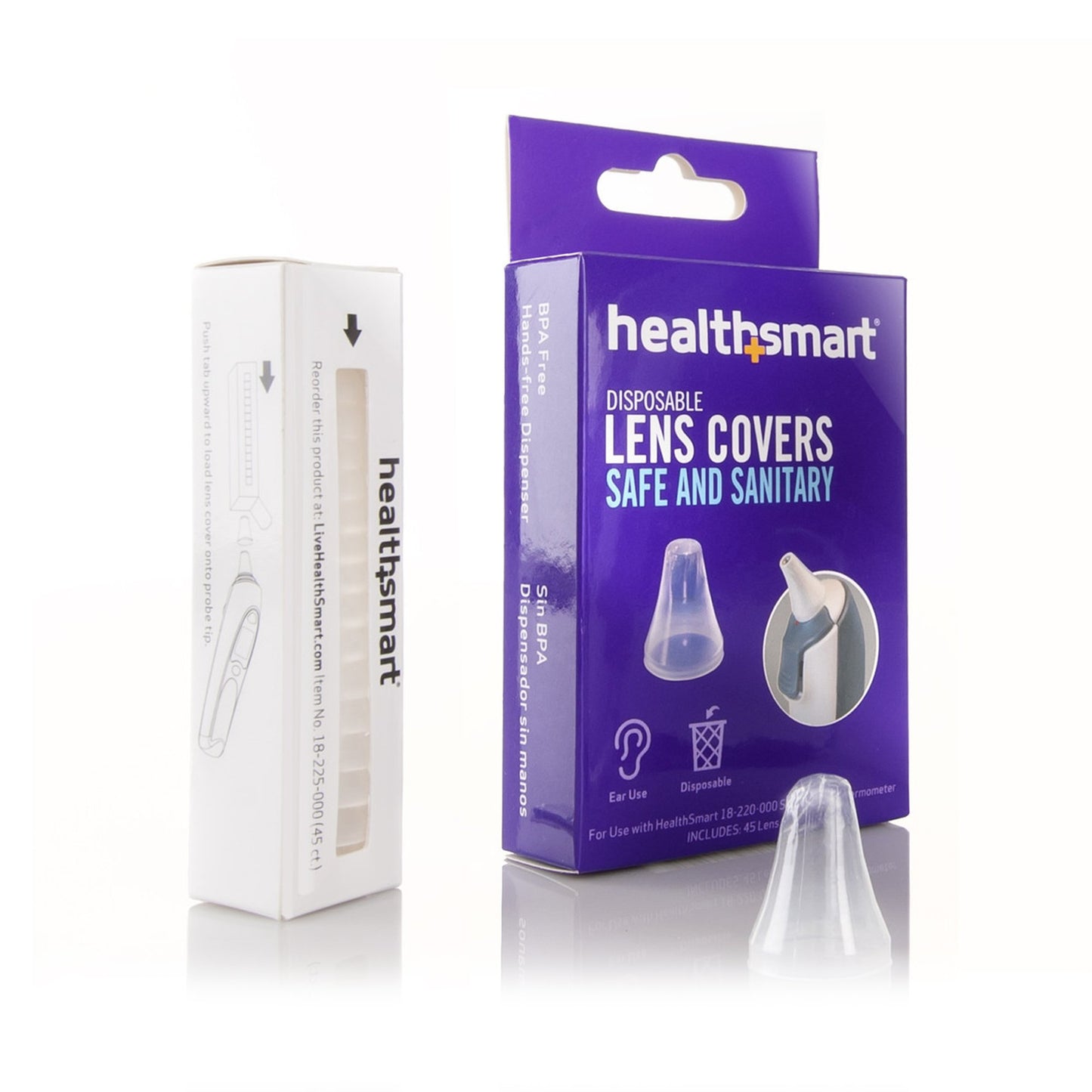 Tympanic Thermometer Probe Cover HealthSmart® For use with HealthSmart Standard Digital Ear Thermometer 45 per Box - 18-225-000